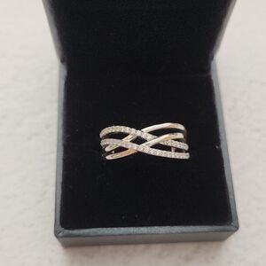 925 Sterling Silver And Moissanite Ring